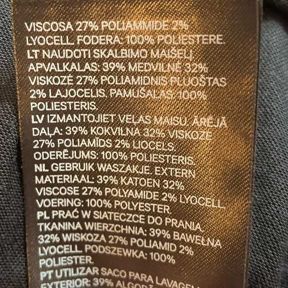 H&M Black Lace Bodycon Deep V-neck Mini Dress Long Sleeves (Size 14) - Picture 15 of 16